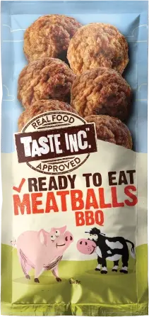 pack of TasteInc meatballs - bbq