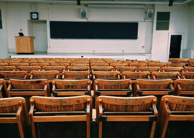 school desk and chairs