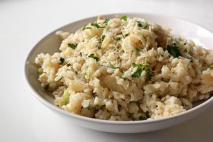 chicken and caramalised onion risotto